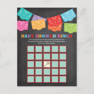 Tarjeta de juego Fiesta Baby Shower Bingo de Méxic