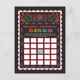 Tarjeta de juego Fiesta Bridal Shower Bingo