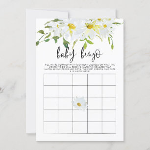 Tarjeta de juego floral Baby Bingo Daisy Baby Show