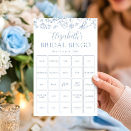 Tarjeta de juego floral de Bingo de personalizable