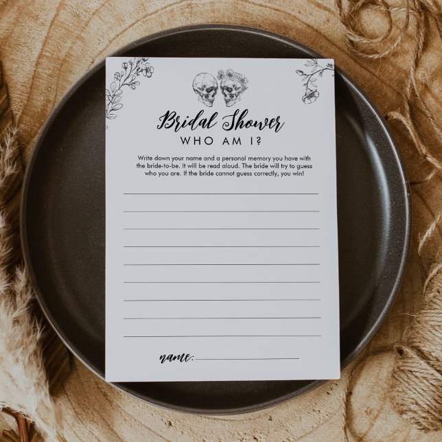 Tarjeta de juego Gótica Quién Soy Yo Ducha Bridal (Subido por el creador)