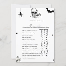 Tarjeta de juego Halloween Over or Under