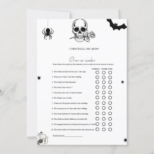 Tarjeta de juego Halloween Over or Under