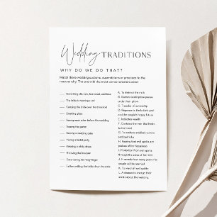 Tarjeta de juego HARLOW Boda Tradiciones Bridal Sh