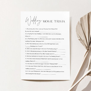 Tarjeta de juego HARLOW Movie Trivia Bridal Shower