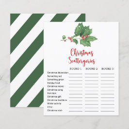 Tarjeta de juego Holly Wreath Navidades Scattergor
