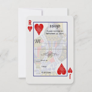 Tarjeta de juego King Queen RSVP