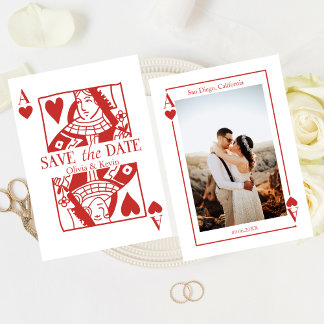 Tarjeta de juego Las Vegas Save the Date Boda