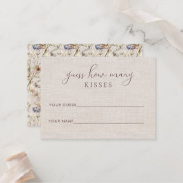 Tarjeta de juego Linen Wildflower Bridal Shower