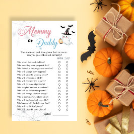 Tarjeta de juego Little Boo Baby Shower Mommy o Da