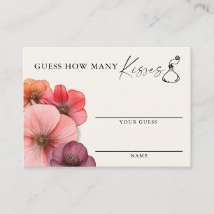Tarjeta de juego Love In Bloom Bridal Shower Kiss