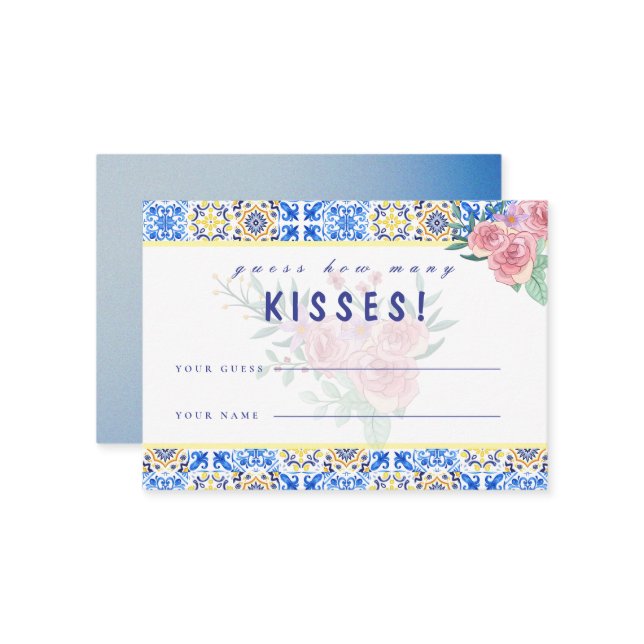 Tarjeta de juego Mamma Mia de mosaicos azules ital (Anverso/Reverso In Situ)