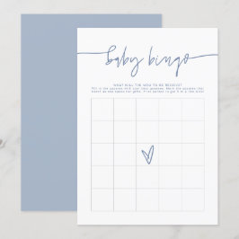 Tarjeta de juego MARLO Boho Dusty Blue Baby Shower