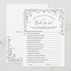 Tarjeta de juego Meadow Pastel Rosas franceses duc