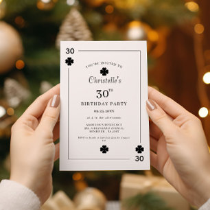 Tarjeta de juego moderna Cumpleaños 30