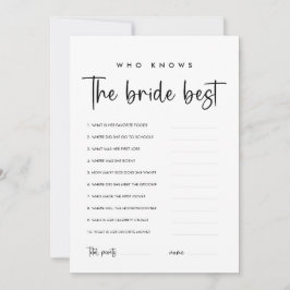 Tarjeta de juego moderna ¿Quién conoce mejor a la 