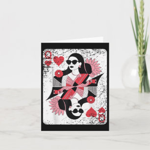 Tarjeta De Juego Moderna Reina De Corazones