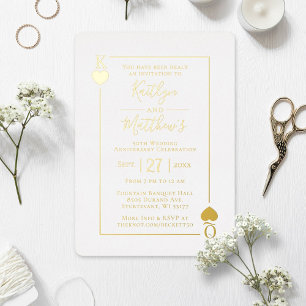 Tarjeta de juego Monograma 50 Aniversario de Boda