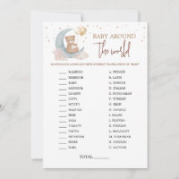 Tarjeta de juego "Over the Moon Baby"