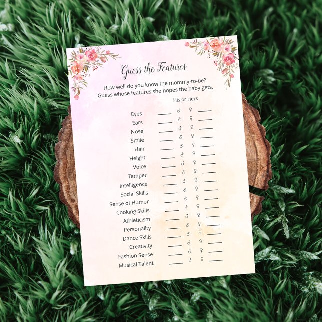 Tarjeta de juego para adivinar las características (Subido por el creador)
