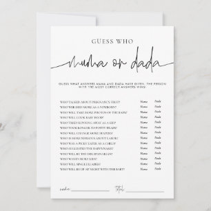 Tarjeta de juego para baby shower EMERY Whimsi Mam