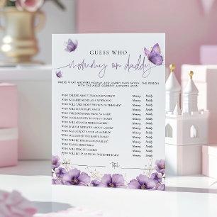 Tarjeta de juego para bebé de mamá o papá con mari