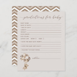 Tarjeta De Juego Para Bebés Predicción De Bear Con