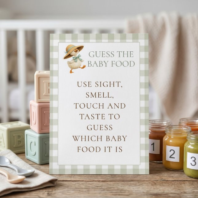 Tarjeta de juego para ducha de bebé Comida para be (Subido por el creador)