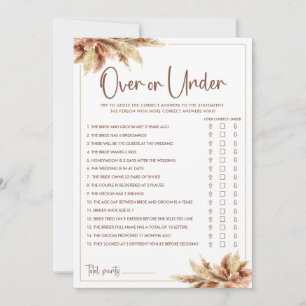 Tarjeta de juego para ducha de novia de hierba de 