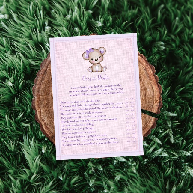 Tarjeta de juego para el oso Chica púrpura con más (Subido por el creador)