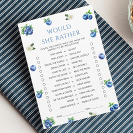 Tarjeta de juego para fiesta de bebé de arándanos 