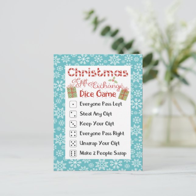 Tarjeta de juego para fiesta navideña Navidad Sant (Anverso de pie)