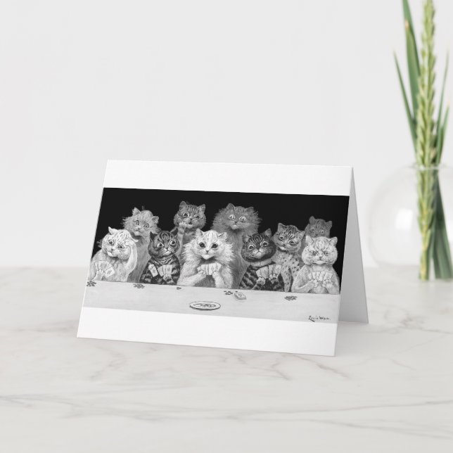 Tarjeta de juego para gatos, Louis Wain (Anverso)