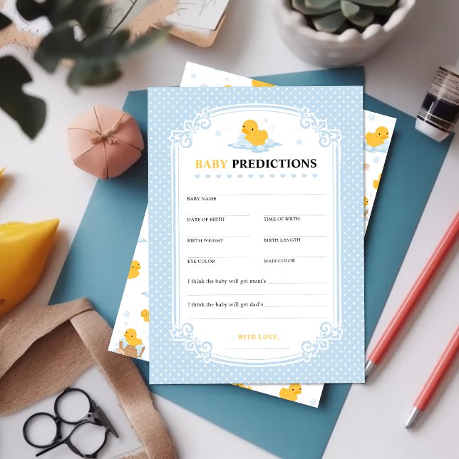 Tarjeta de juego para predicciones de bebé con bur (Subido por el creador)