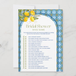 Tarjeta de juego para zapatos de ducha mediterráne