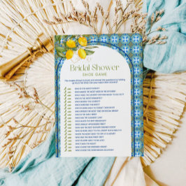 Tarjeta de juego para zapatos de ducha mediterráne