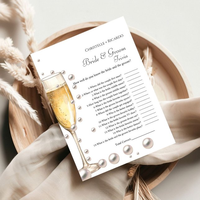 Tarjeta de juego Pearl bride y groom trivia con du (Subido por el creador)