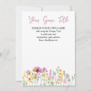 Tarjeta de juego personalizada para baby shower Wi