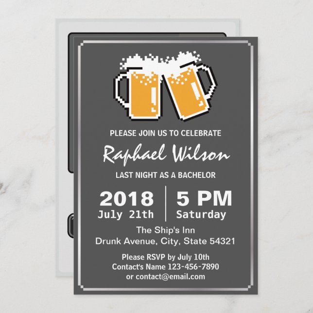 Tarjeta de juego portátil Cervezas divertidas Tarj (Anverso / Reverso)