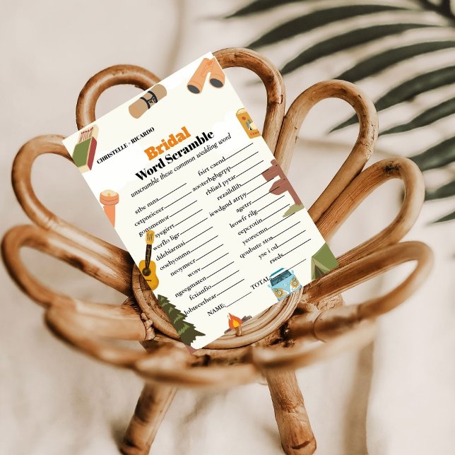 Tarjeta de juego Raspamble de palabra de camping c (Subido por el creador)