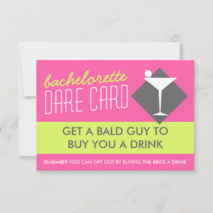 Tarjeta de juego Retro Moderno Bachelorette DARE