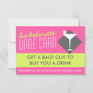 Tarjeta de juego Retro Moderno Bachelorette DARE