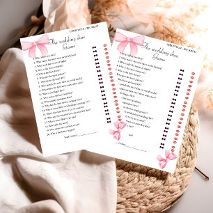 Tarjeta de juego Rubbon Knot Bride & Groom Bridal 