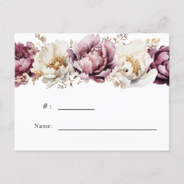 Tarjeta de juego Rústica Abundance Floral Bridal S