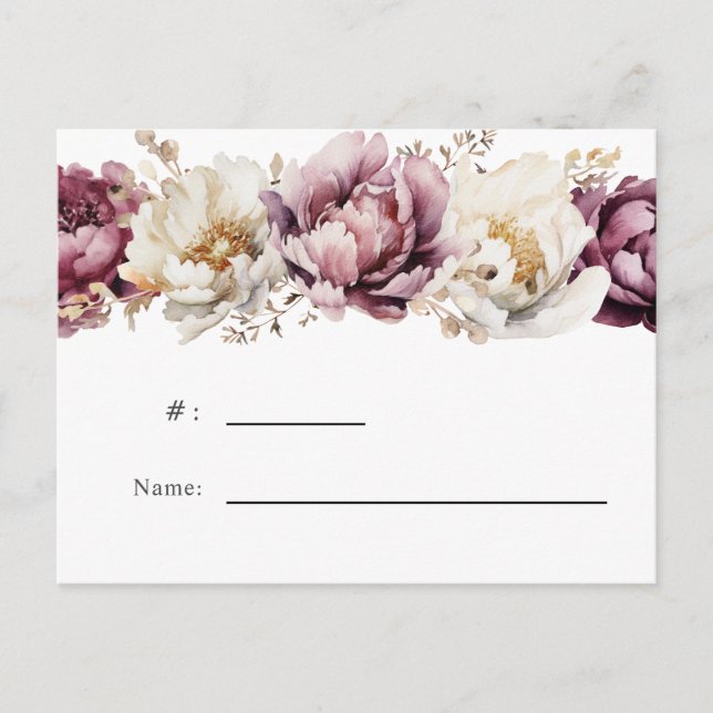Tarjeta de juego Rústica Abundance Floral Bridal S (Anverso)