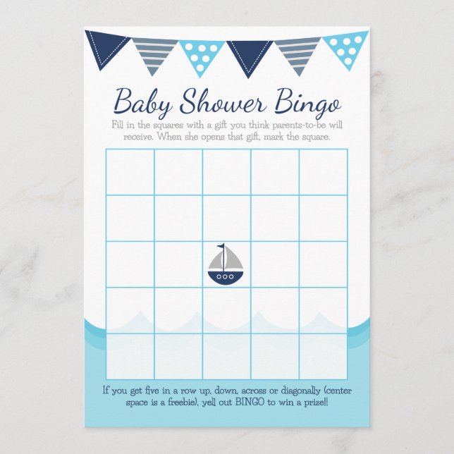 Tarjeta de juego Sailor Baby Bingo (Anverso)