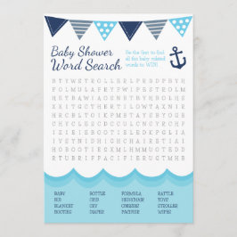 Tarjeta de juego Sailor Baby Word Search