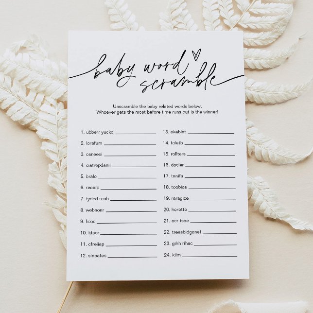 Tarjeta de juego "Scramble" de palabra para bebé d (Subido por el creador)