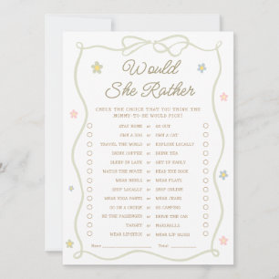 Tarjeta de juego 'Silly Goose Baby Shower Would Sh