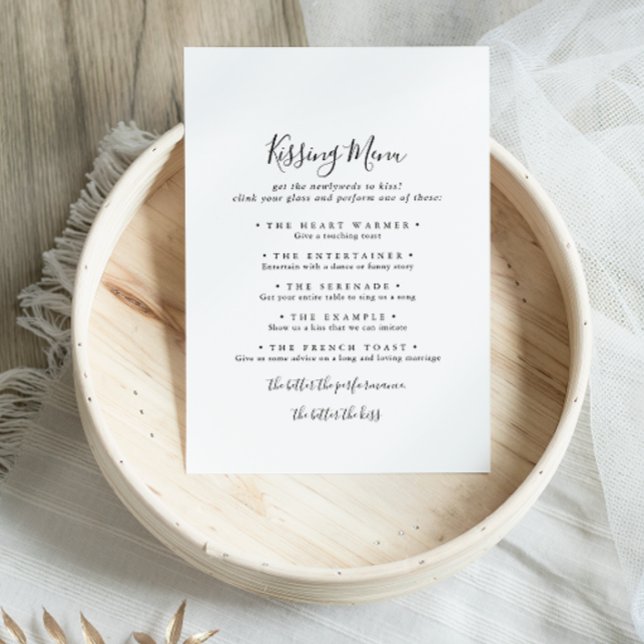 Tarjeta de juego simple del menú Boda Minimalista  (Subido por el creador)